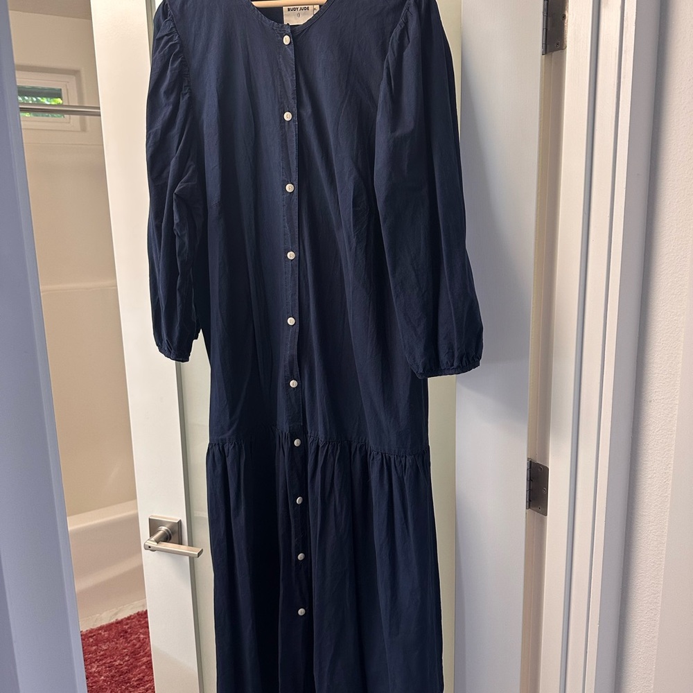 Rudy Jude Blue Buttoned Sundress